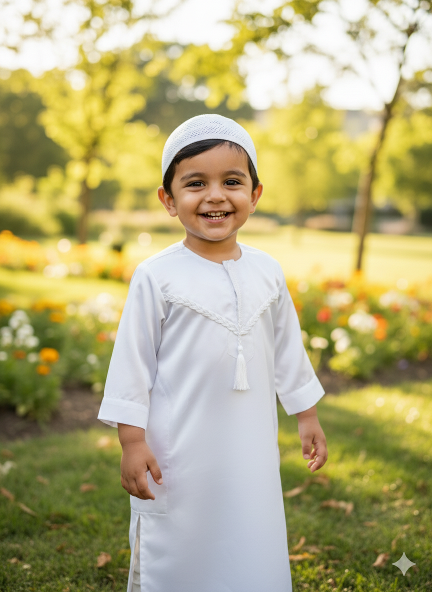 "Pure Pearl" Boys' Classic Thobe