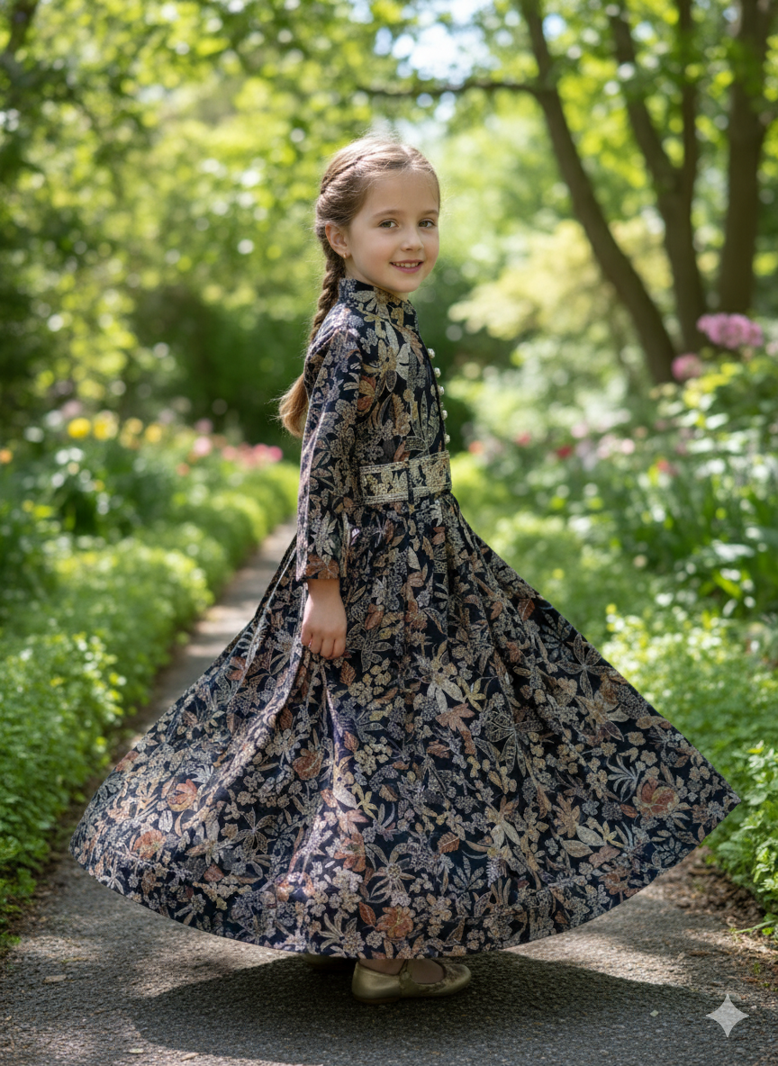 Midnight Garden Twirl Dress