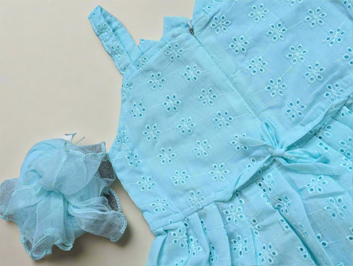 Periwinkle Chikankari Peplum Set