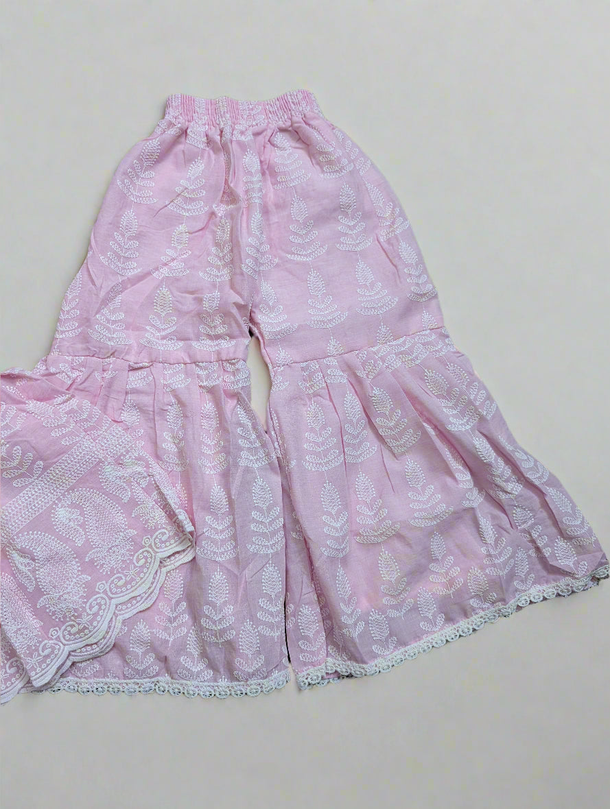 Pink Petal Dream Girls' Gharara Set