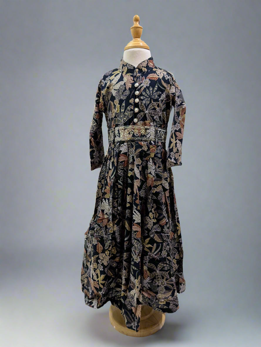 Midnight Garden Twirl Dress