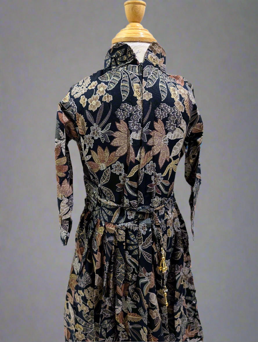 Midnight Garden Twirl Dress