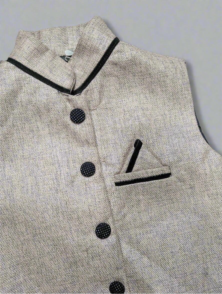Sandstone Elegance Nehru Vest / Sadri