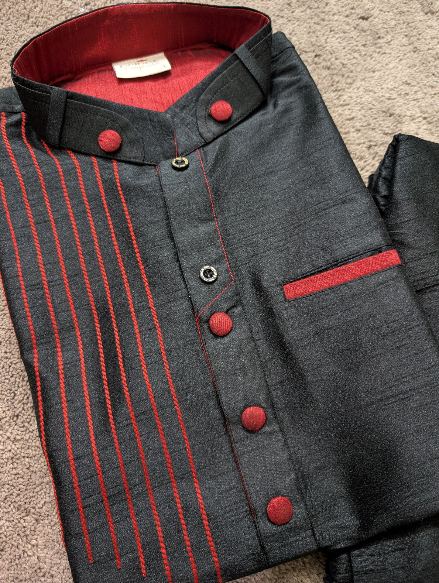 The Crimson Dash Kurta Set