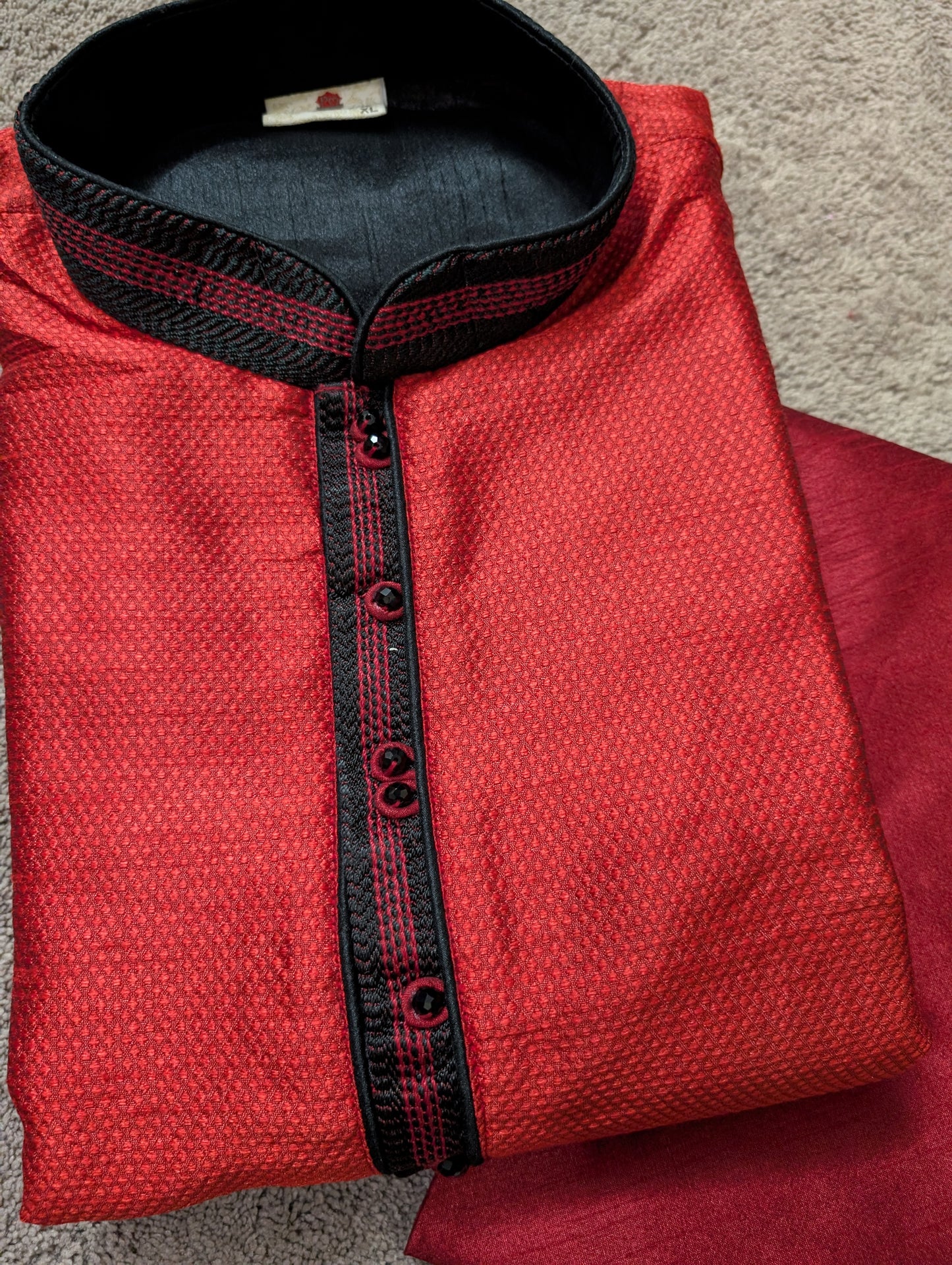 Ruby Weave Fusion Kurta Set