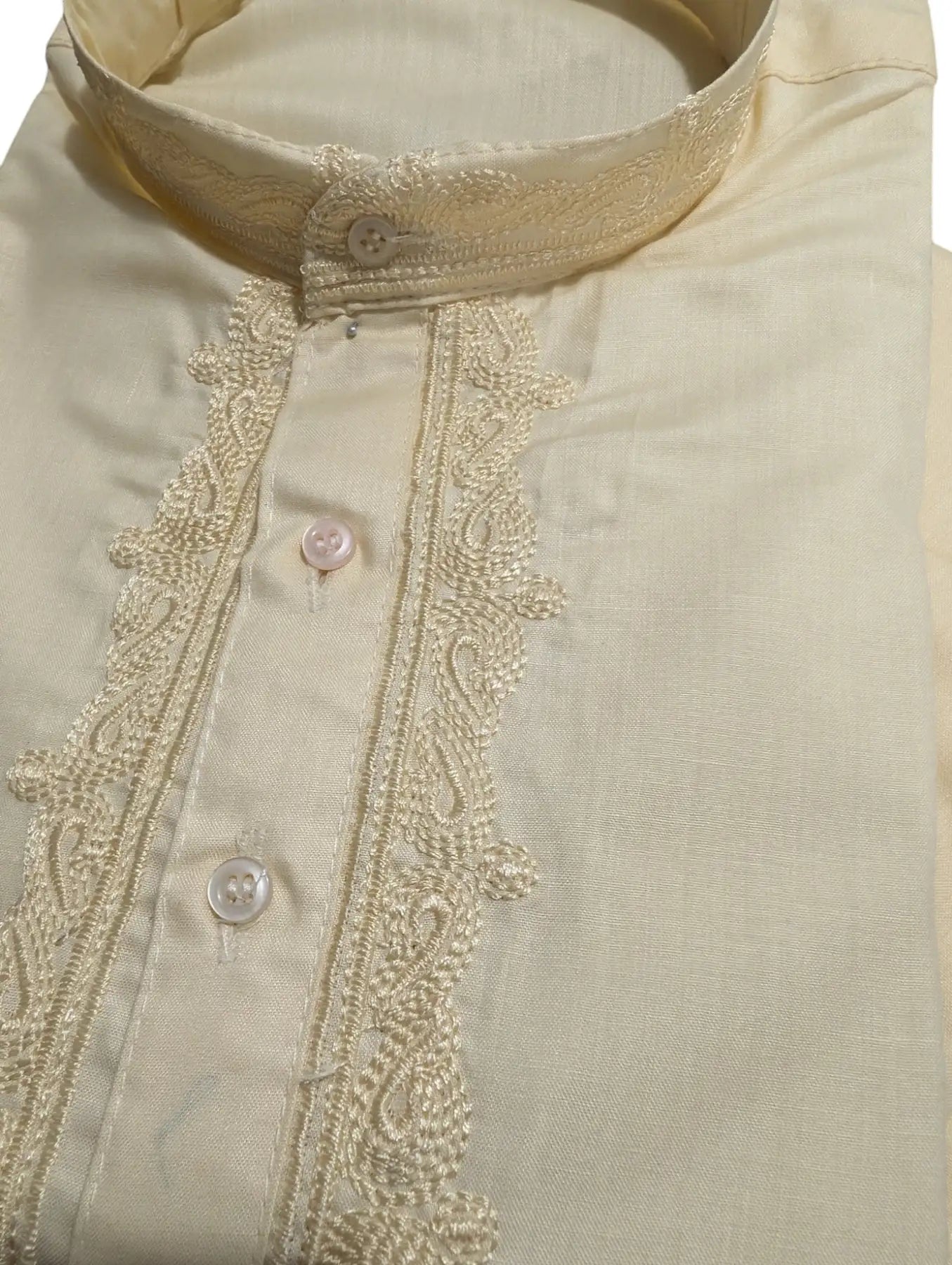 Light Beige Embroidery Kurta Pajama