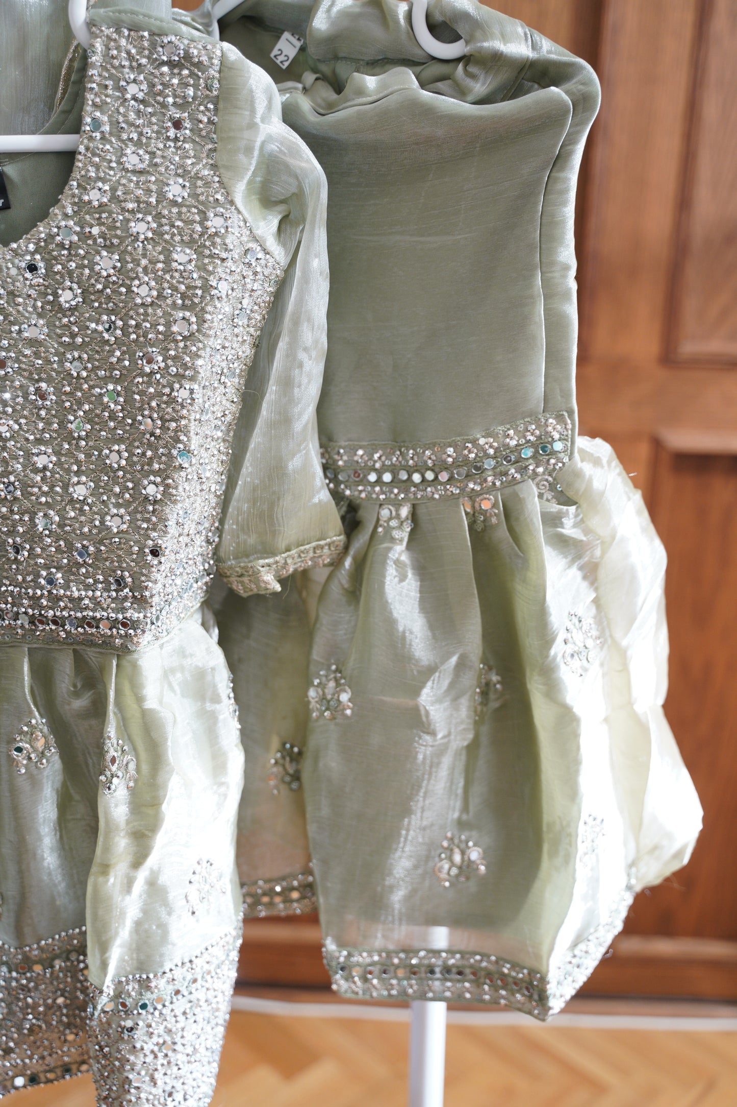 Serene Pearl Peplum Gharara