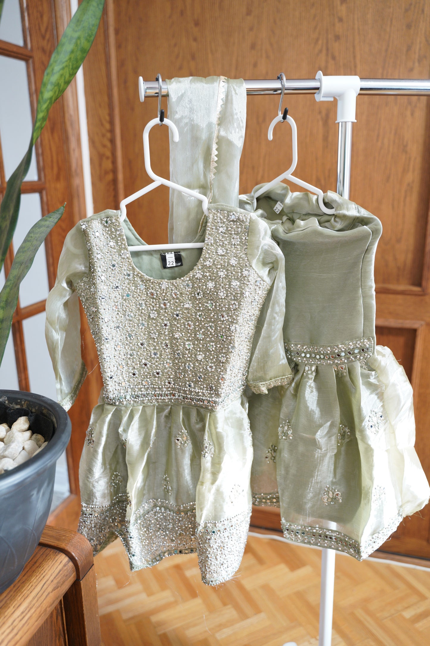 Serene Pearl Peplum Gharara