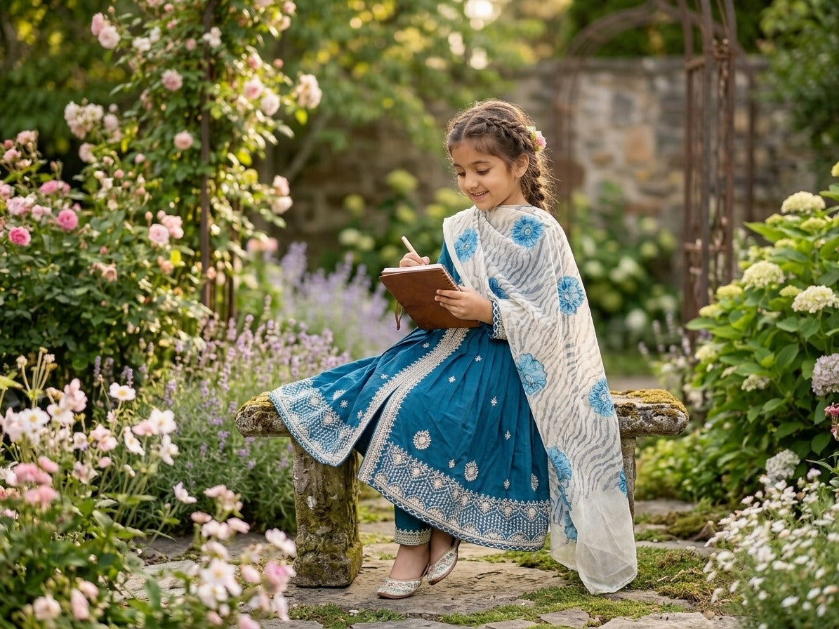 Blue Anarkali