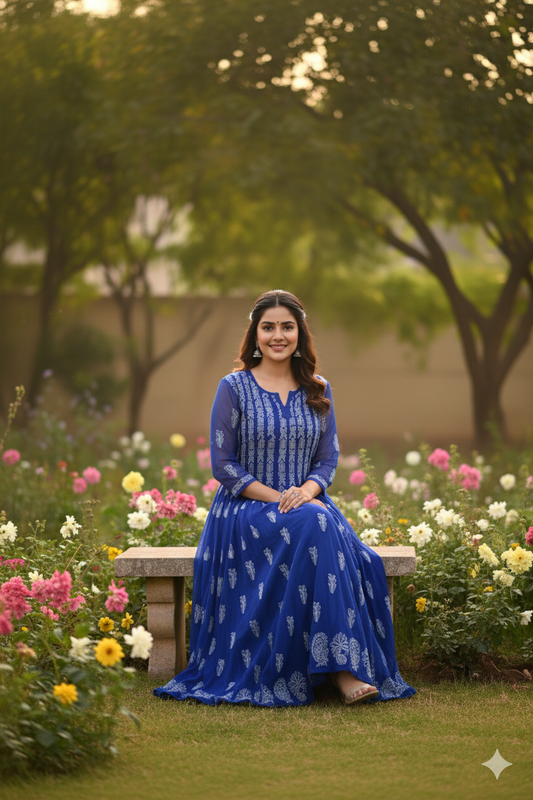 Noor-e-Neel Dark Anarkali