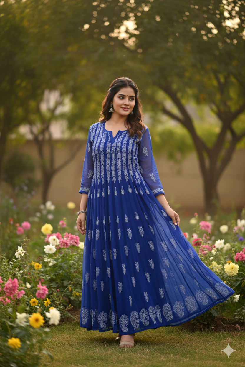 Noor-e-Neel Dark Anarkali