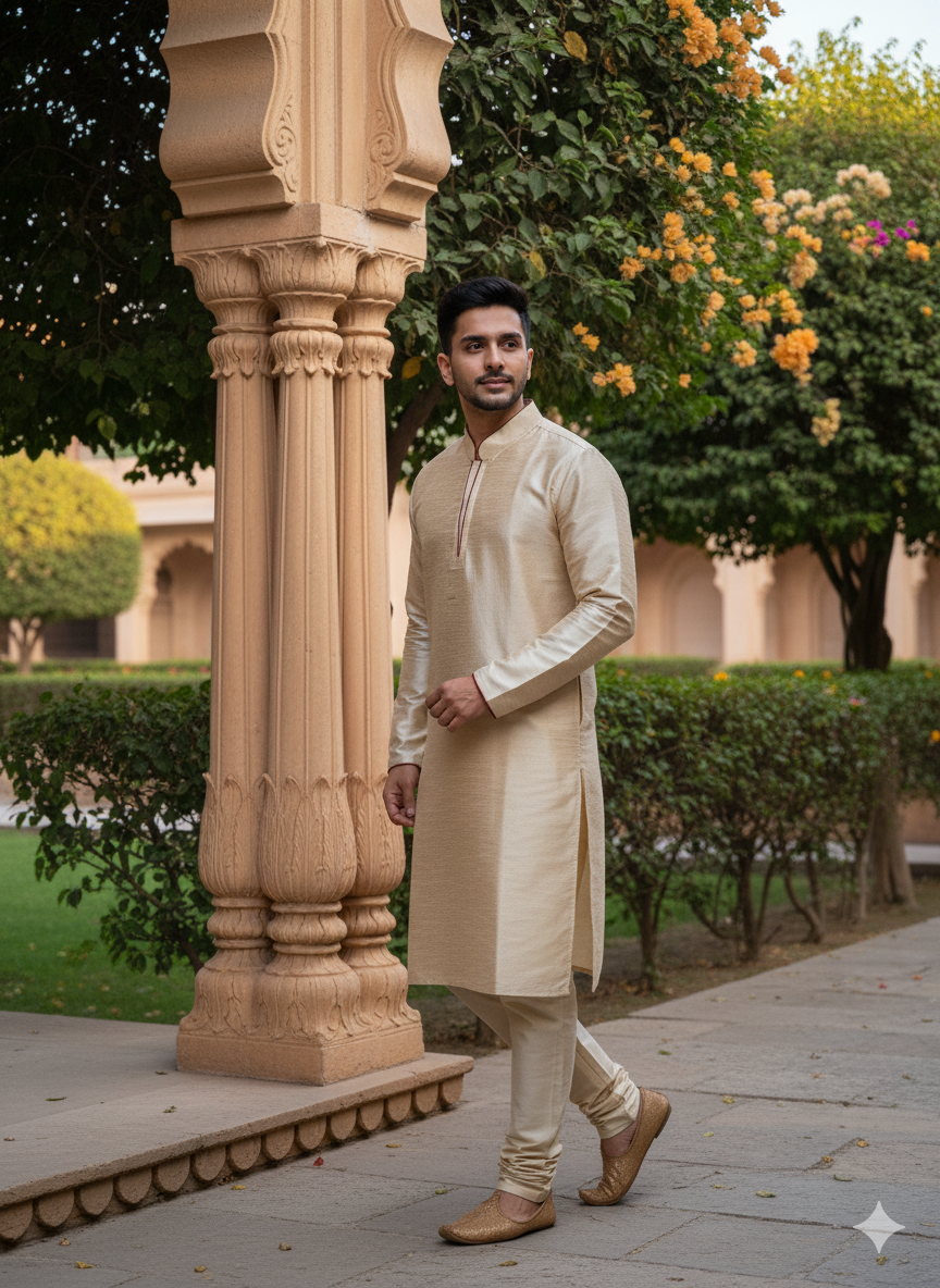 The Champagne Glow Kurta Set