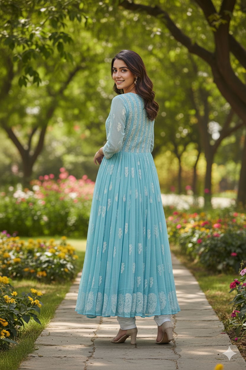 Noor-e-Neel Sky Anarkali