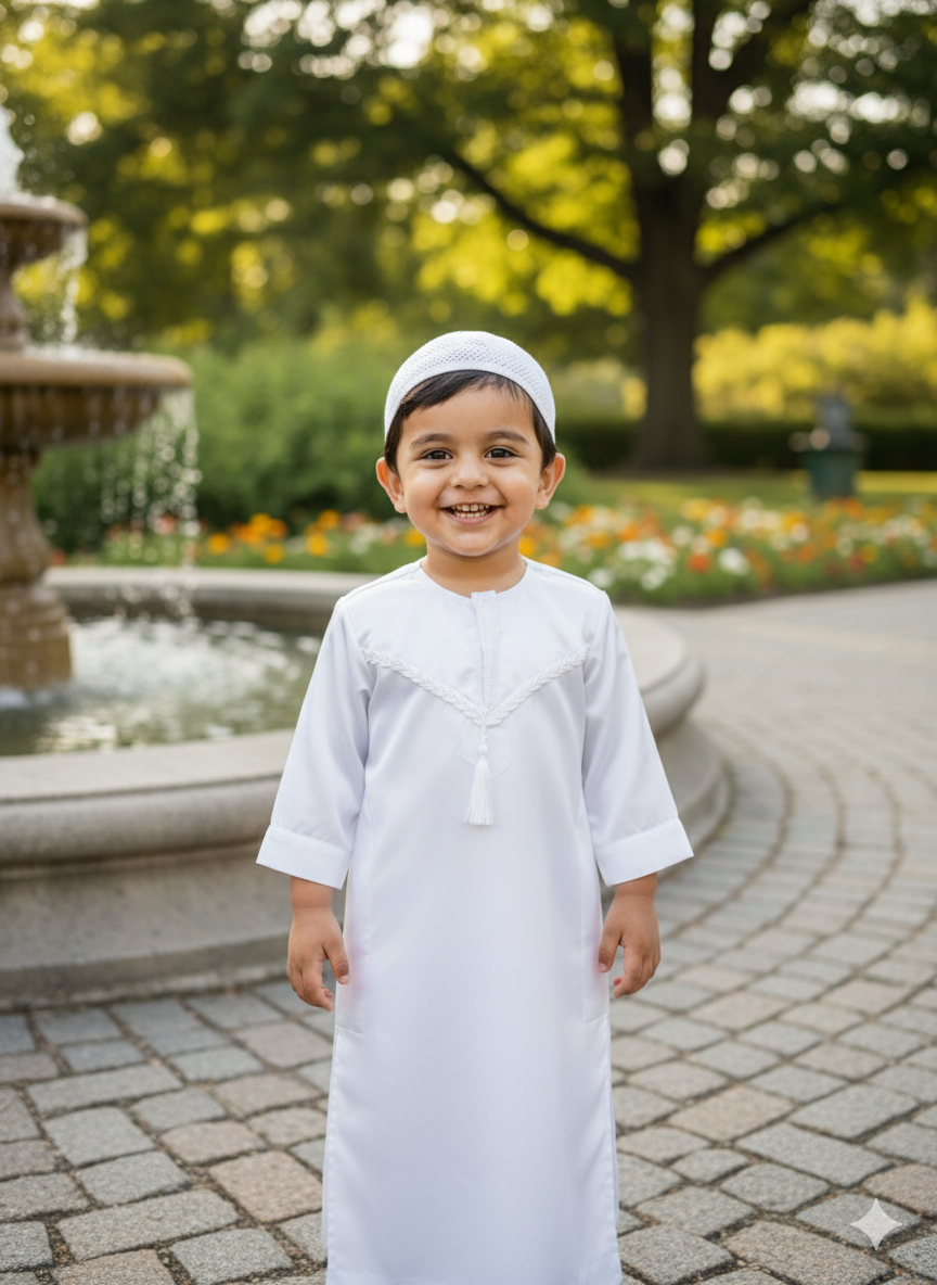 "Pure Pearl" Boys' Classic Thobe