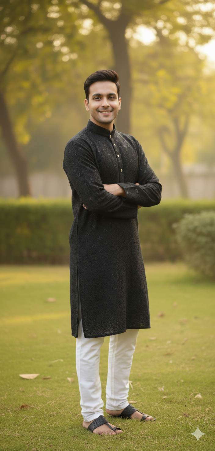 Royal Black Kurta Pajama