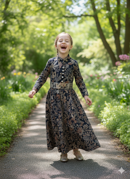 Midnight Garden Twirl Dress