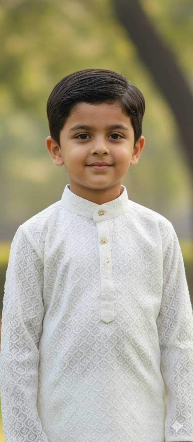 Regal White Boys Kurta Pajama