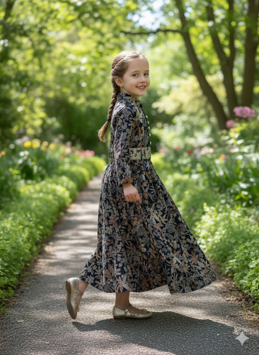 Midnight Garden Twirl Dress