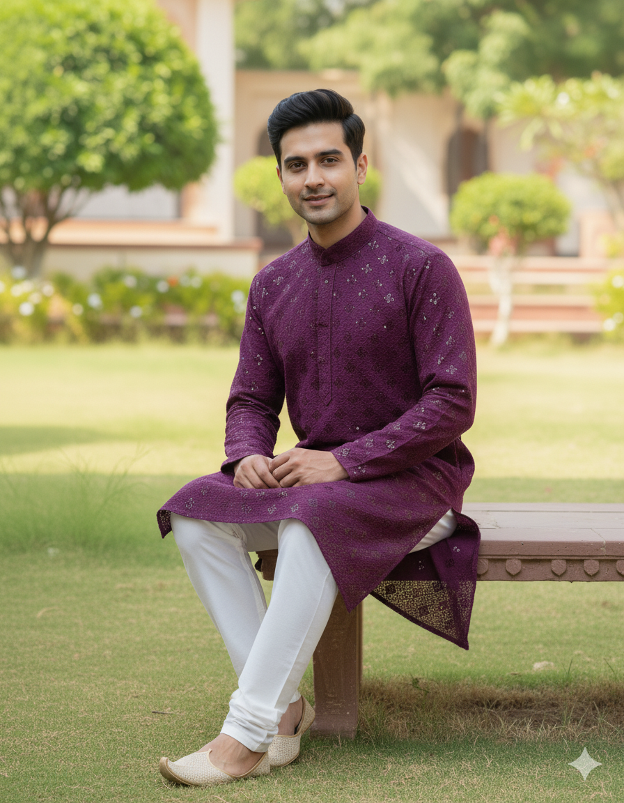 Royal Plum Kurta Pajama