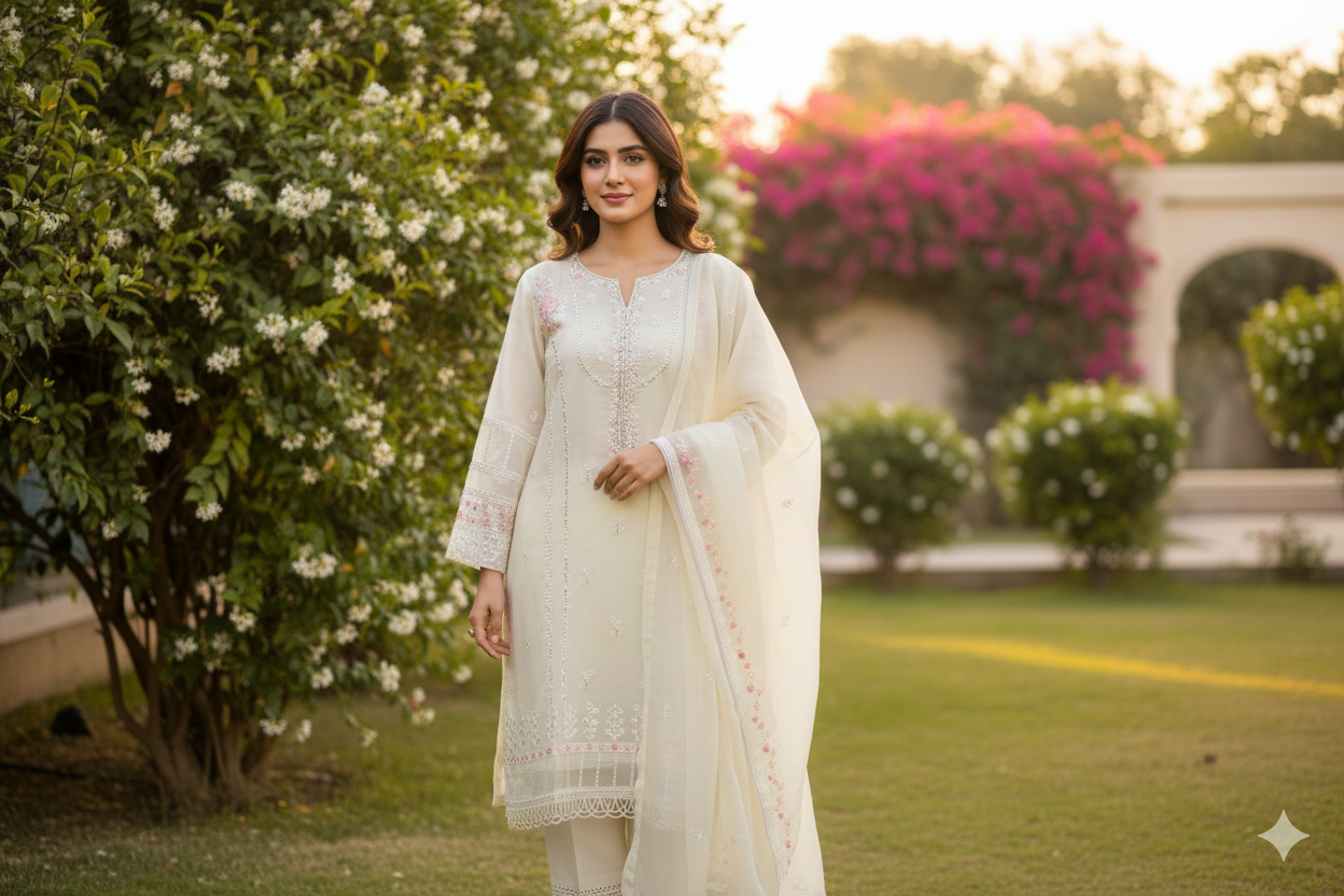 Pearlescent Petals Suit