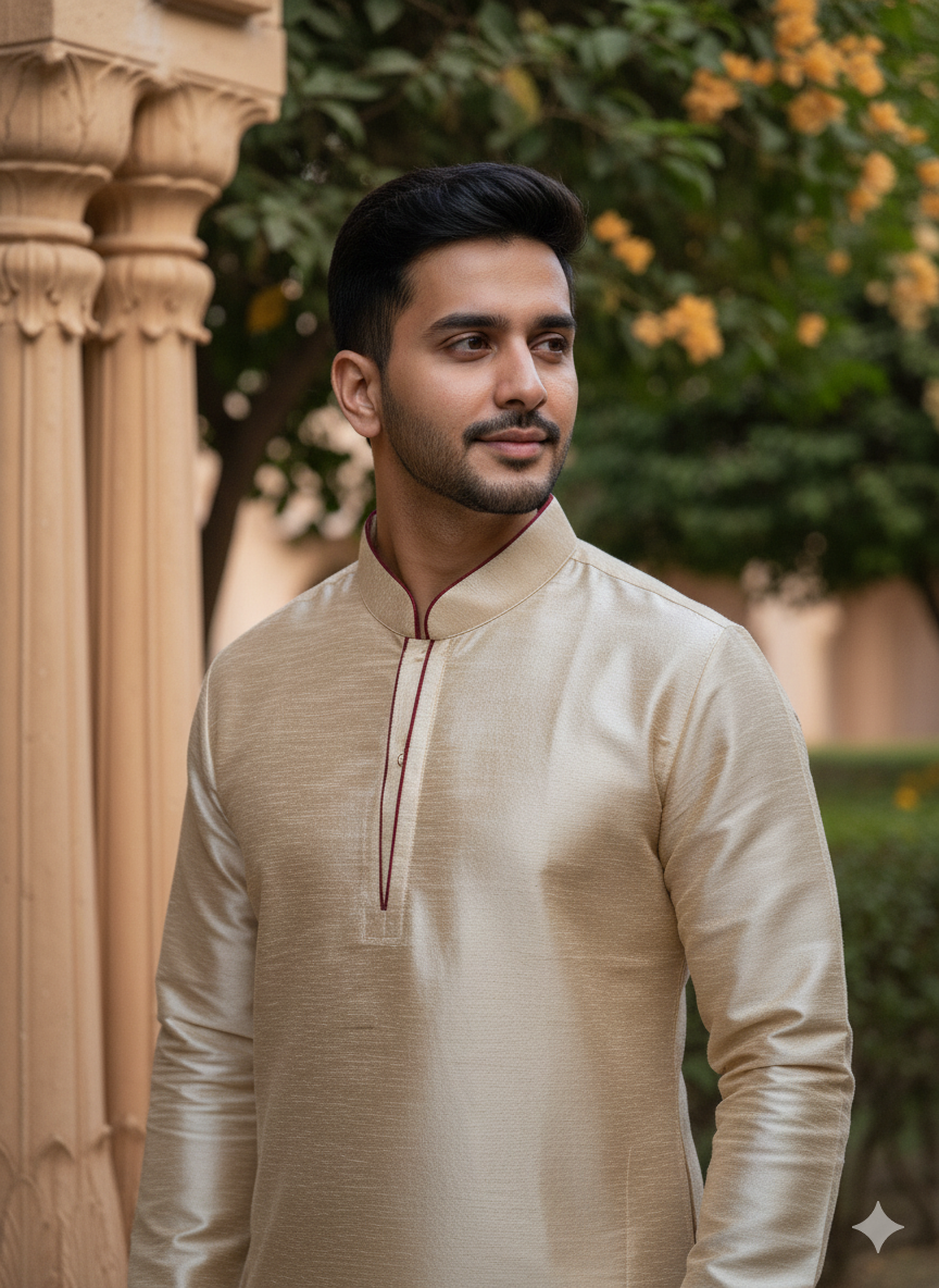 The Champagne Glow Kurta Set