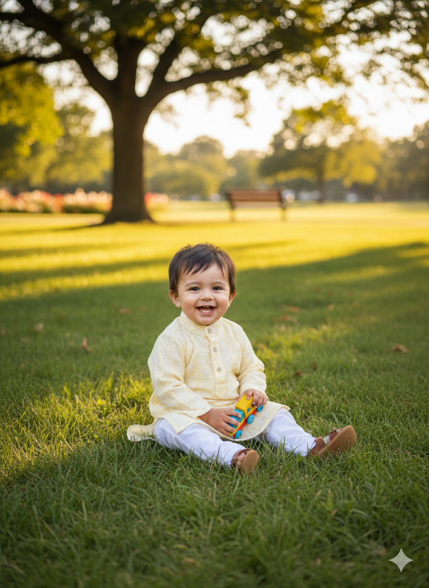 Lemon Zest Boys' Kurta Pajama Set
