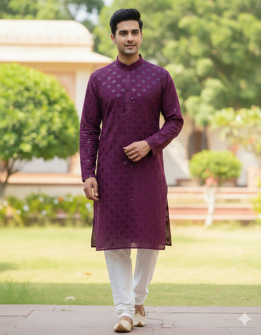 Royal Plum Kurta Pajama