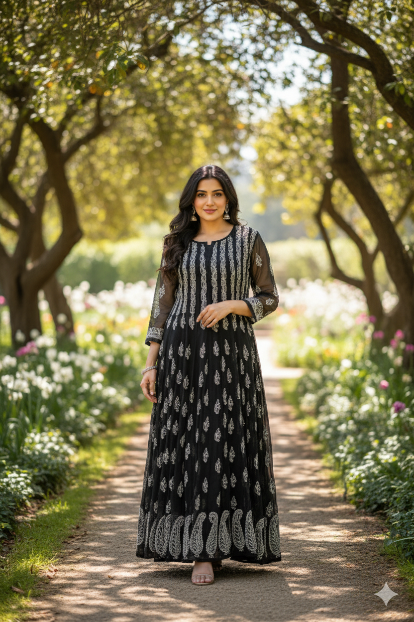 Noor Chikankari Anarkali