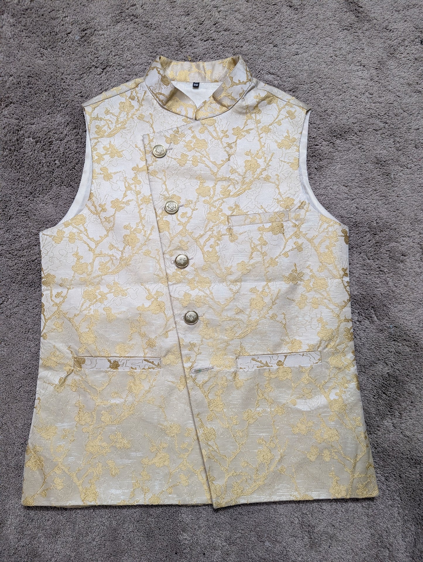 Lunar Gold Fusion Nehru Jacket / Sadri