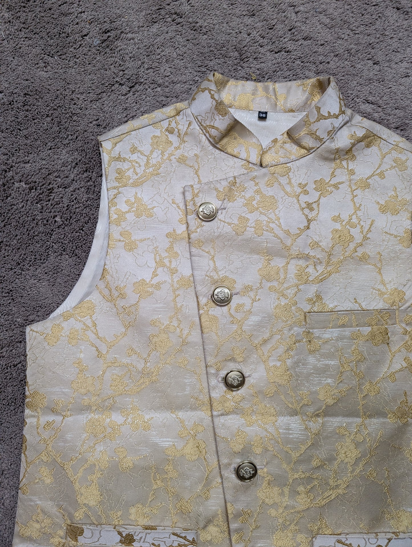 Lunar Gold Fusion Nehru Jacket / Sadri