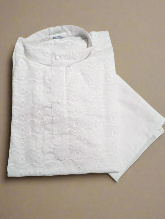 White Chikankari Kurta Set