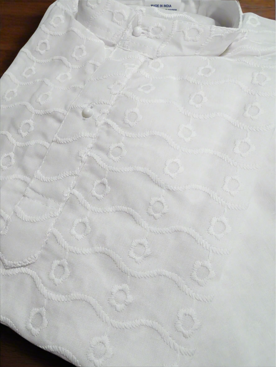 White Chikankari Kurta Set