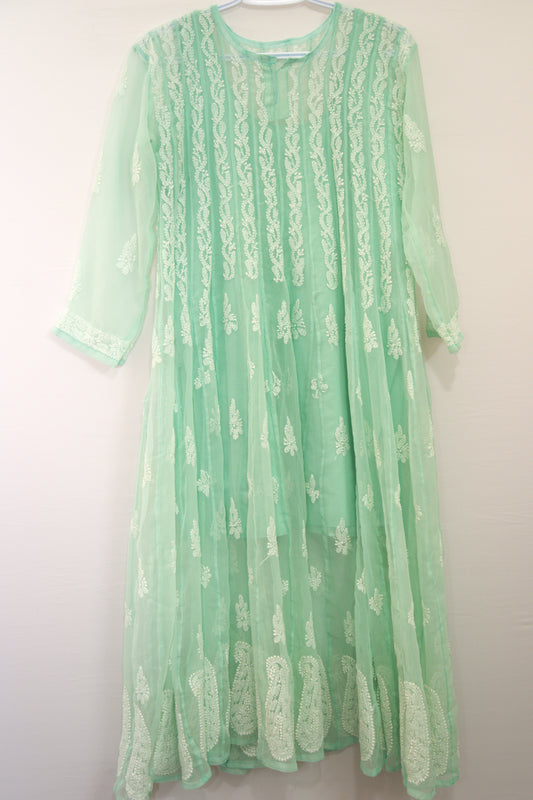 Noor-e-Neel Teal Anarkali