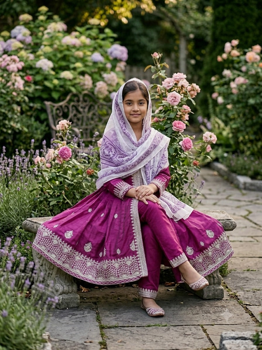 Purple Anarkali