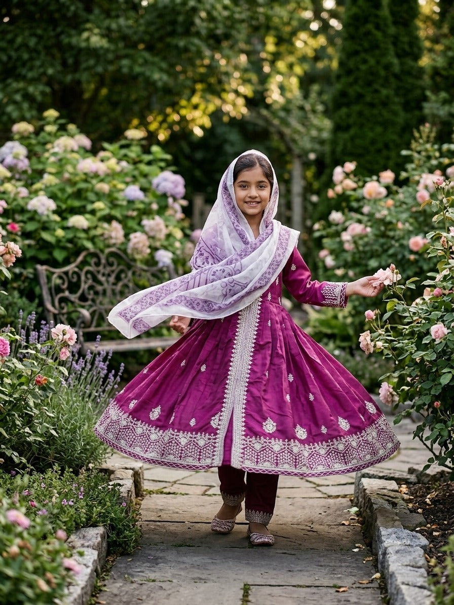 Purple Anarkali