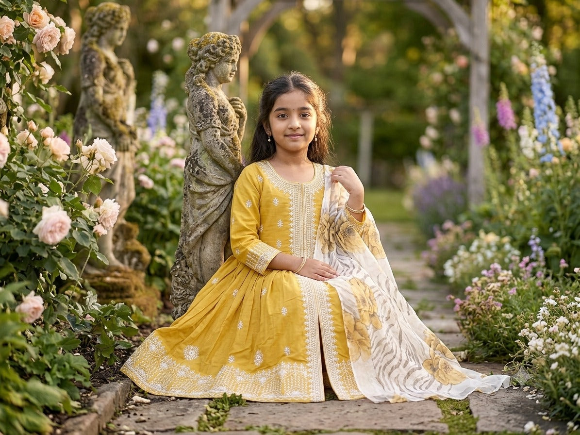 Yellow Anarkali