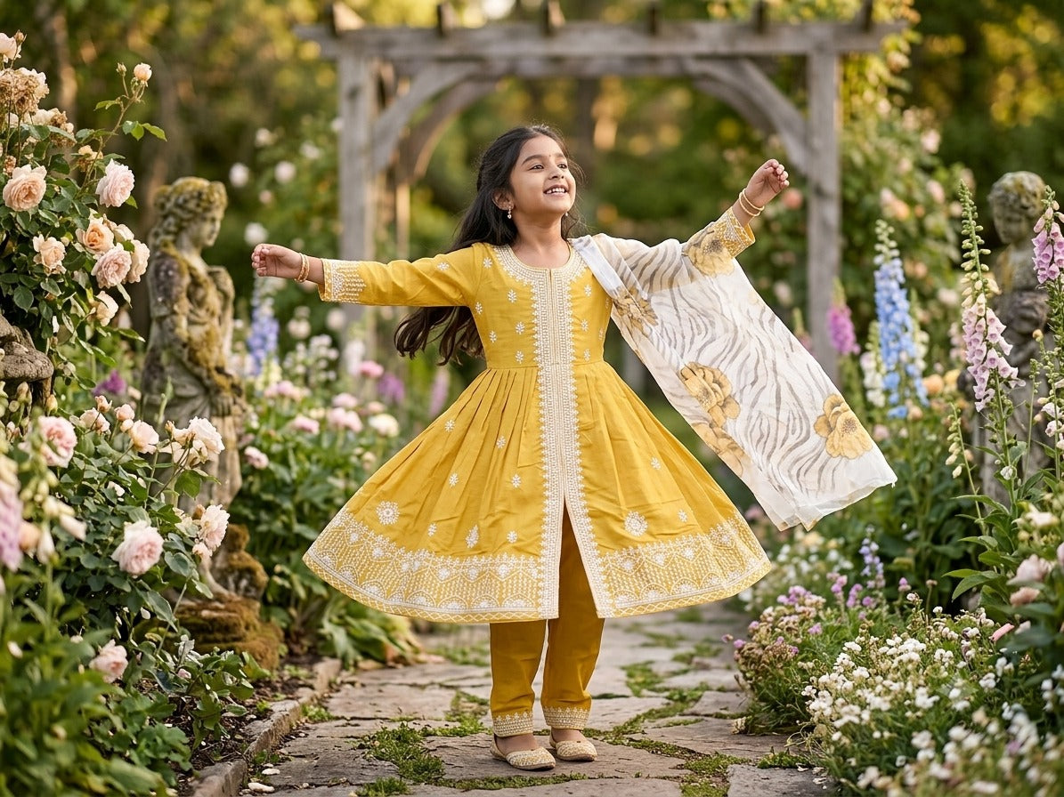 Yellow Anarkali
