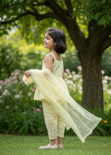 Primrose Chikankari Peplum Set