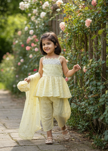 Primrose Chikankari Peplum Set