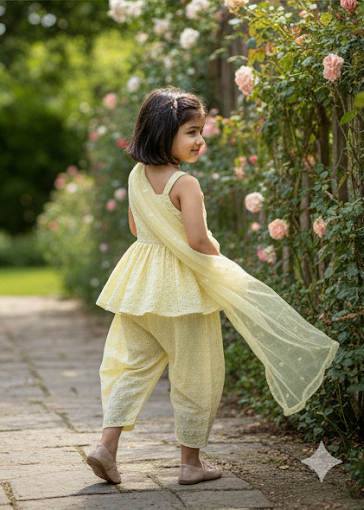 Primrose Chikankari Peplum Set