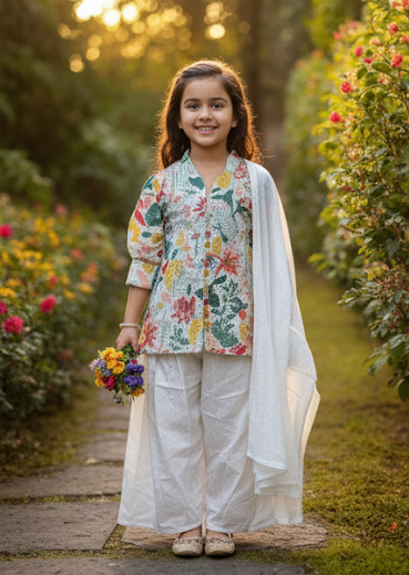 Snow Bloom Girls' Festive Set