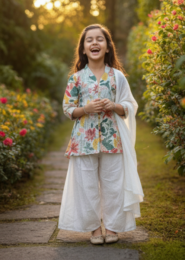 Snow Bloom Girls' Festive Set